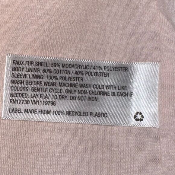 Cat & Jack pink fuzzy lightweight hook n eye closure size 10-12 girls - Picture 8 of 16